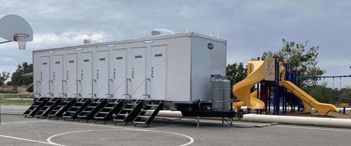 10-Station Shower Trailer - Hot Water, Clean & Reliable!