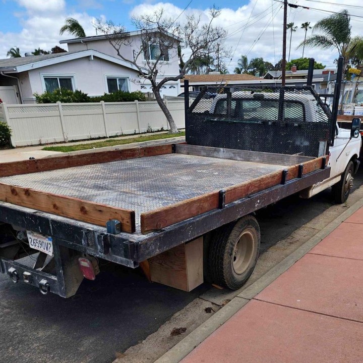 1992 Ford F350 Crew Cab Long Bed Flatbed Truck