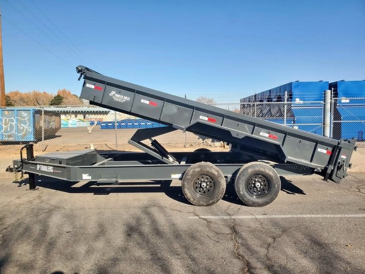 Heavy-Duty 16ft Dump Trailer, Sliding Ramps, Spreader Gates - Perfect for Landscaping!