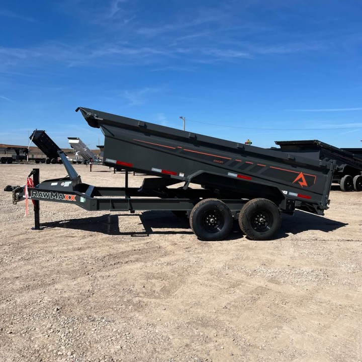 RawMaxx HD Trailers 92347 7x14 Dump Trailer - Extra Capacity with 3' Sides