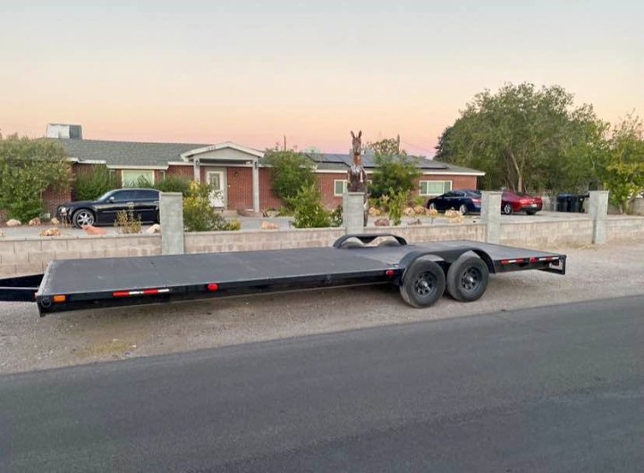 24ft Flatbed Trailer - 5,000 LB Capacity, Great for Small Hauls