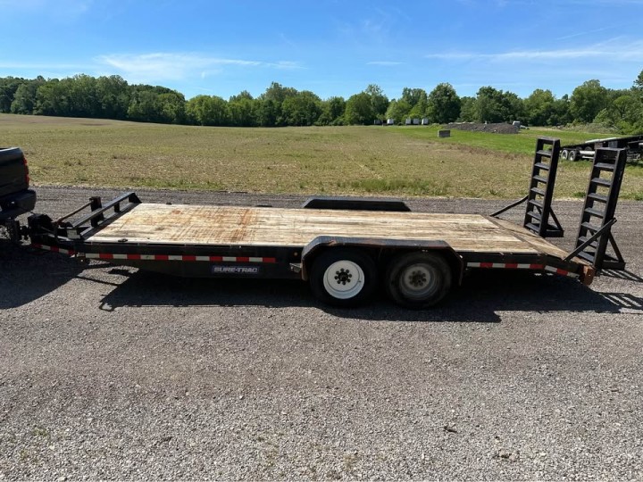 Sure-Trac 20' Flatbed Trailer - 16K Capacity! Built for Heavy Hauling!