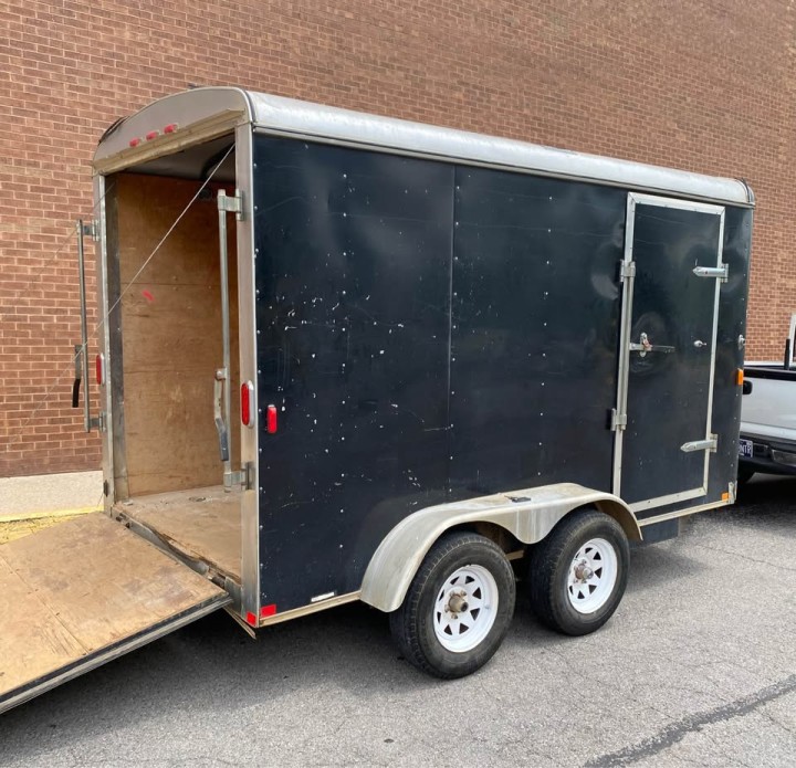 7'x14' Enclosed Cargo Trailer w/RAMP DOOR, Tandem Axle - Smooth & Stable Hauling!