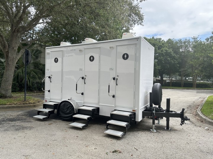3-Station Restroom Trailer - Tampa’s Cleanest Event Bathrooms