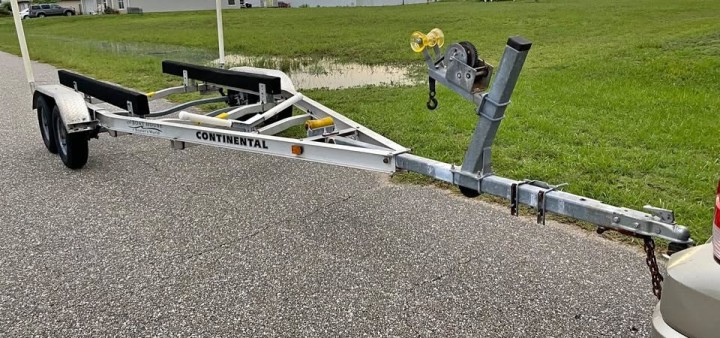 19-21ft Continental Aluminum Tandem Axle Boat Trailer - No Rust, Saltwater Ready