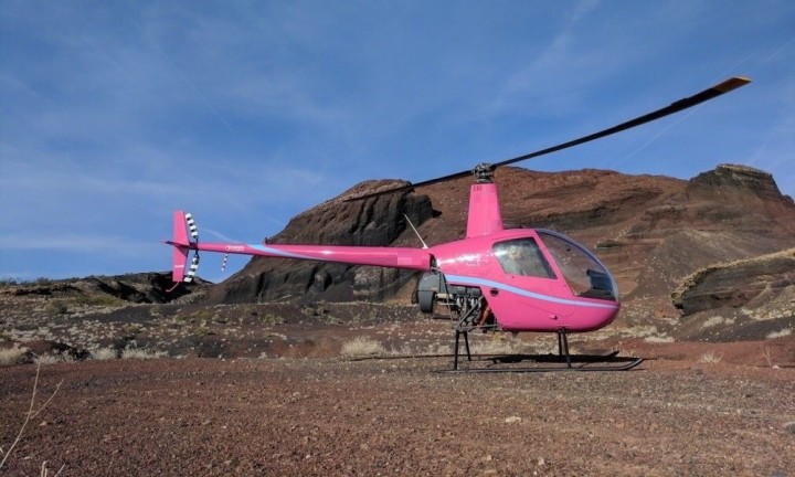 Pink Robinson R22 Helicopter - Unique & Instagram-Worthy Flights Over LA!